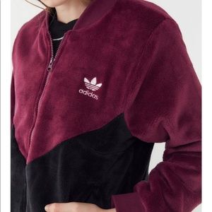 adidas originals clrdo fleece zip-front track jacket adidas originals clrdo fleece zip-front track jacket